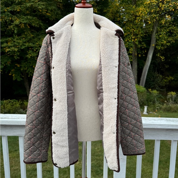 LAUREN RALPH LAUREN‎ BEIGE QUILTED COAT JACKET SIZE XL - Picture 2 of 12